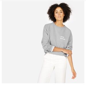 Everlane 100% Human Pullover crewneck Sweatshirt / sweater Gray Size XXXS
